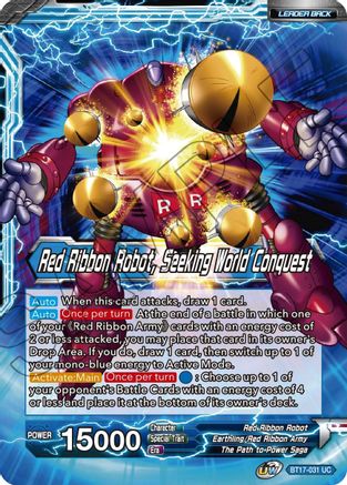 Commander Red // Red Ribbon Robot, Seeking World Conquest (BT17-031) - Ultimate Squad Foil