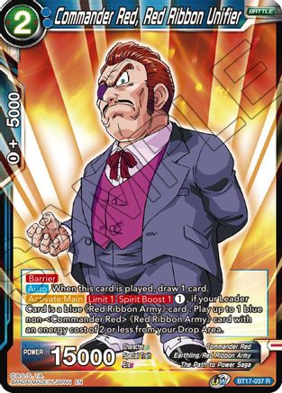 Commander Red, Red Ribbon Unifier (BT17-037) - Ultimate Squad