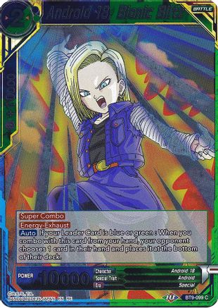 Android 18, Bionic Blitz (BT9-099) - Expansion Deck Box Set 20 Ultimate Deck 2022 Foil