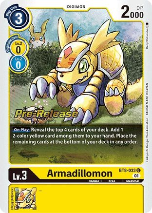 Armadillomon (BT8-033) - New Awakening Pre-Release Cards Foil