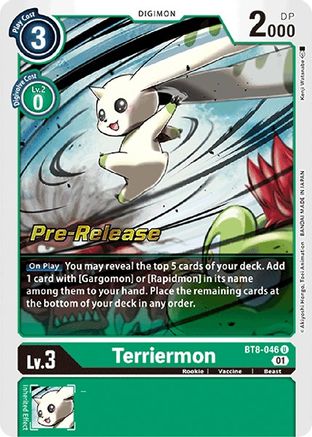 Terriermon (BT8-046) - New Awakening Pre-Release Cards Foil