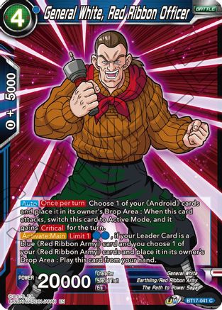 General White, Red Ribbon Officer (BT17-041) - Ultimate Squad Foil