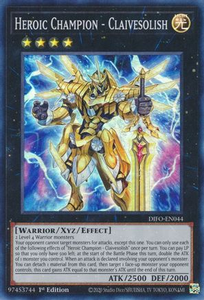 Heroic Champion - Claivesolish (DIFO-EN044) - Dimension Force 1st Edition