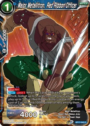 Major Metallitron, Red Ribbon Officer (BT17-043) - Ultimate Squad Foil
