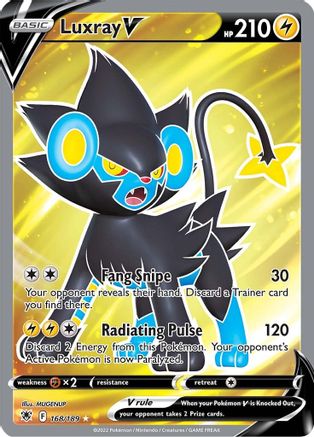Luxray V (Full Art) 168/189  - Holofoil SWSH10 Astral Radiance - Ultra Rare