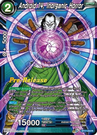 Android 14, Inorganic Horror (BT17-053) - Ultimate Squad PreRelease Cards