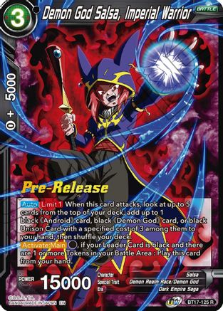 Demon God Salsa, Imperial Warrior (BT17-125) - Ultimate Squad PreRelease Cards