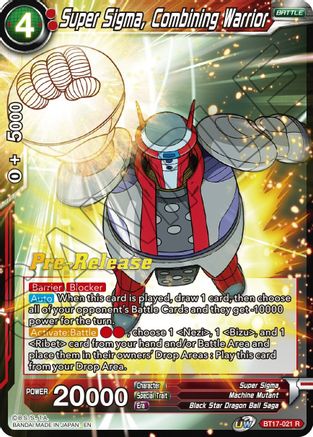 Super Sigma, Combining Warrior (BT17-021) - Ultimate Squad PreRelease Cards