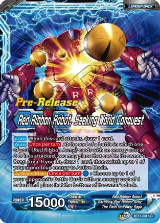 Commander Red // Red Ribbon Robot, Seeking World Conquest (BT17-031) - Ultimate Squad PreRelease Cards