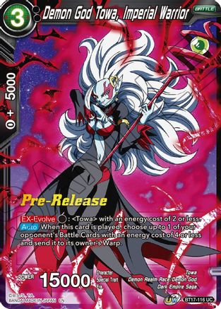 Demon God Towa, Imperial Warrior (BT17-116) - Ultimate Squad PreRelease Cards