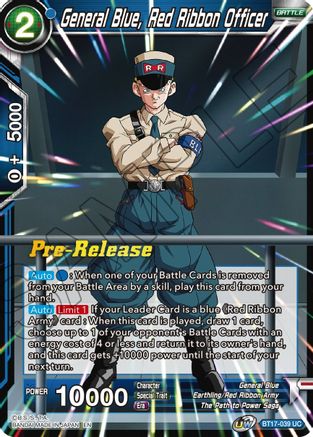 General Blue, Red Ribbon Officer (BT17-039) - Ultimate Squad PreRelease Cards