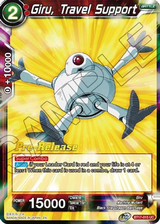 Giru, Travel Support (BT17-015) - Ultimate Squad PreRelease Cards