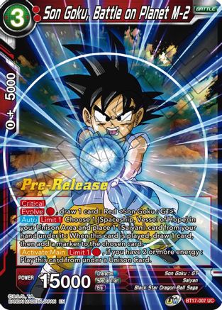 Son Goku, Battle on Planet M-2 (BT17-007) - Ultimate Squad PreRelease Cards