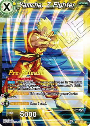Yamcha, Z Fighter (BT17-087) - Ultimate Squad PreRelease Cards