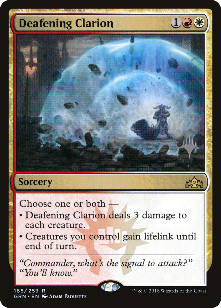 Deafening Clarion (PPTHB-165P) - Guilds of Ravnica Promos Foil