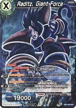 Raditz, Giant Force (Tournament Pack Vol. 8) (DB3-136) - Tournament Promotion Cards
