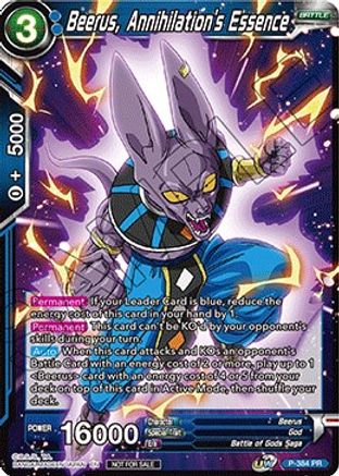 Beerus, Annihilation's Essence (Tournament Pack Vol. 8) (P-384) - Tournament Promotion Cards