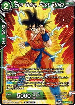 Son Goku, First Strike (Tournament Pack Vol. 8) (P-386) - Tournament Promotion Cards