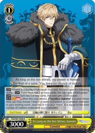 As Long as the Sun Shines, Gawain (FGO/S87-E006 R) - Fate/Grand Order THE MOVIE Divine Realm of the Round Table: Camelot