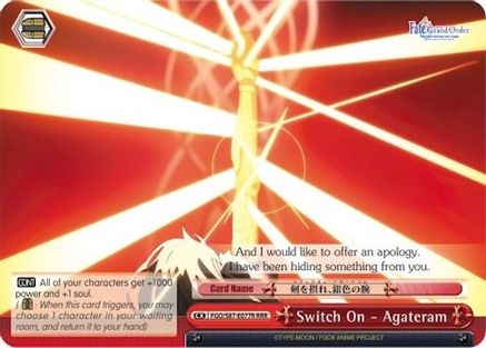 Switch On - Agateram (RRR) (FGO/S87-E077R RRR) - Fate/Grand Order THE MOVIE Divine Realm of the Round Table: Camelot