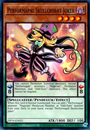 Performapal Skullcrobat Joker (OP19-EN021) - OTS Tournament Pack 19 Unlimited