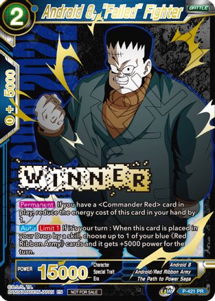 Android 8, "Failed" Fighter (Championship Pack 2022 Vol.2) (Winner Gold Stamped) (P-421) - Promotion Cards Foil