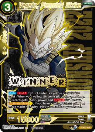 Vegeta, Frenzied Strike (Championship Pack 2022 Vol.2) (Winner Gold Stamped) (P-423) - Promotion Cards Foil