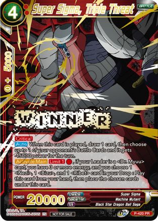 Super Sigma, Triple Threat (Championship Pack 2022 Vol.2) (Winner Gold Stamped) (P-420) - Promotion Cards Foil