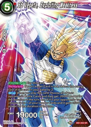 SS Vegeta, Exploiting Weakness (DB1-002) - Theme Selection History of Vegeta Foil