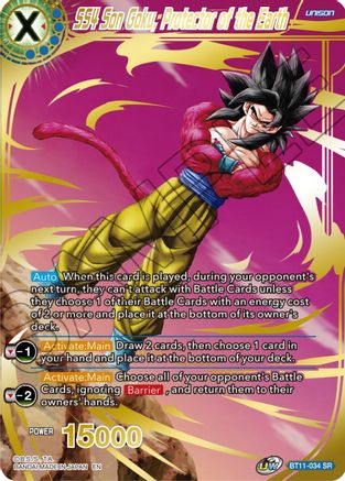 SS4 Son Goku, Protector of the Earth (BT11-034) - Theme Selection History of Son Goku Foil