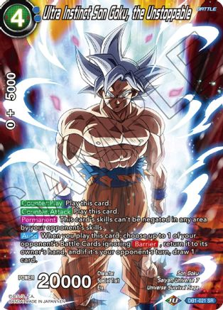 Ultra Instinct Son Goku, the Unstoppable (DB1-021) - Theme Selection History of Son Goku Foil
