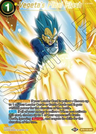 Vegeta's Final Flash (BT9-133) - Theme Selection History of Vegeta Foil