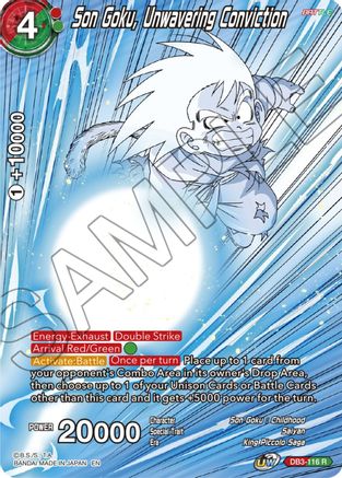 Son Goku, Unwavering Conviction (DB3-116) - Theme Selection History of Son Goku Foil