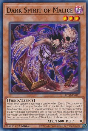 Dark Spirit of Malice (LDS3-EN011) - Legendary Duelists: Season 3 1st Edition