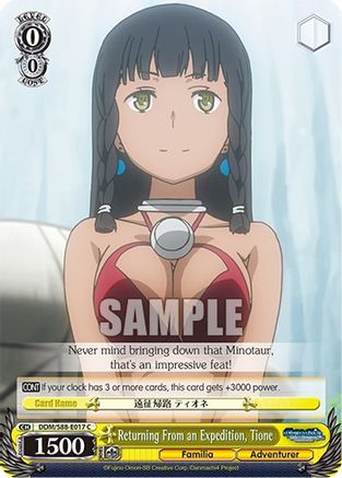 Returning From an Expedition, Tione (DDM/S88-E017 C) - Is it Wrong to Try to Pick Up Girls in a Dungeon?