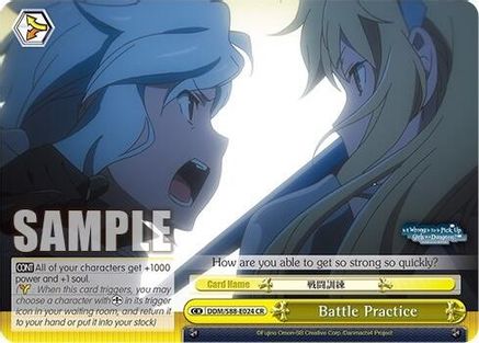 Battle Practice (DDM/S88-E024 CR) - Is it Wrong to Try to Pick Up Girls in a Dungeon?