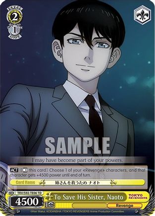 To Save His Sister, Naoto (TRV/S92-TE06 TD) - Tokyo Revengers