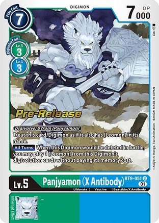 Panjyamon (X Antibody) (BT9-051) - X Record Pre-Release Cards Foil