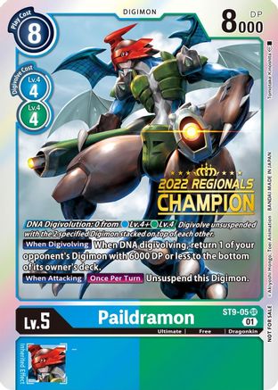 Paildramon (2022 Championship Offline Regional) [Online Champion] (ST9-05) - Starter Deck 09: Ultimate Ancient Dragon Foil