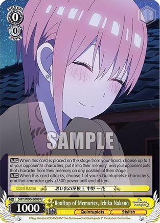 Rooftop of Memories, Ichika Nakano (5HY/W90-E009 U) - The Quintessential Quintuplets 2