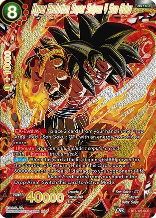 Hyper Evolution Super Saiyan 4 Son Goku (SCR) (BT3-123) - 5th Anniversary Set Foil