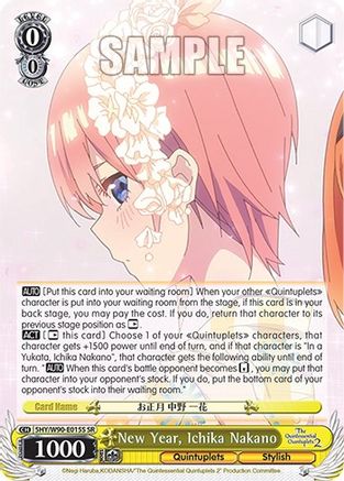 New Year, Ichika Nakano (SR) (5HY/W90-E015S SR) - The Quintessential Quintuplets 2