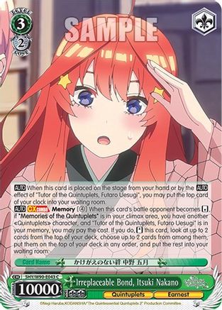 Irreplaceable Bond, Itsuki Nakano (5HY/W90-E043 C) - The Quintessential Quintuplets 2