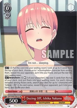 Dozing Off, Ichika Nakano (SR) (5HY/W90-E061S SR) - The Quintessential Quintuplets 2