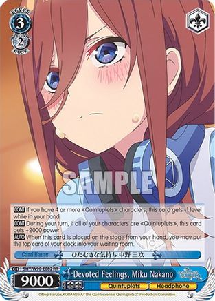 Devoted Feelings, Miku Nakano (5HY/W90-E082 RR) - The Quintessential Quintuplets 2