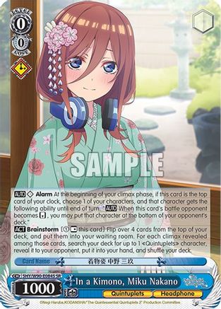 In a Kimono, Miku Nakano (SR) (5HY/W90-E084S SR) - The Quintessential Quintuplets 2