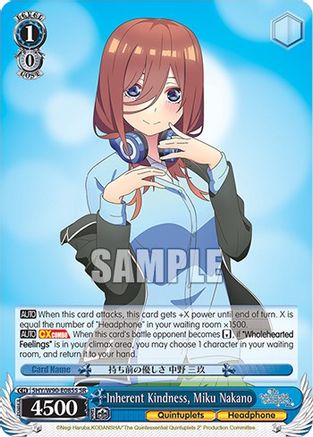 Inherent Kindness, Miku Nakano (SR) (5HY/W90-E085S SR) - The Quintessential Quintuplets 2