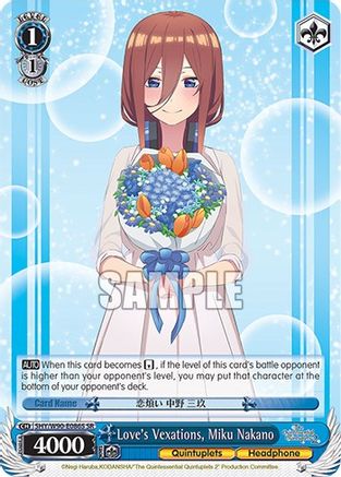 Love's Vexations, Miku Nakano (SR) (5HY/W90-E086S SR) - The Quintessential Quintuplets 2