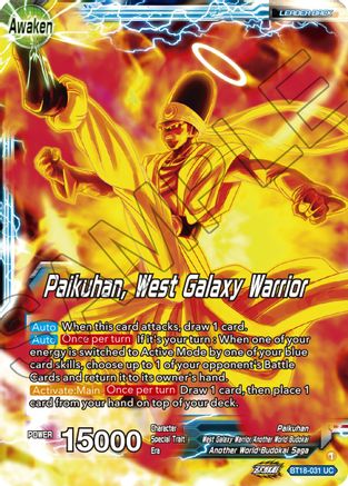 Paikuhan // Paikuhan, West Galaxy Warrior (BT18-031) - Dawn of the ZLegends