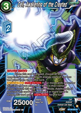 Cell, Awakening of the Created (BT18-034) - Dawn of the ZLegends Foil